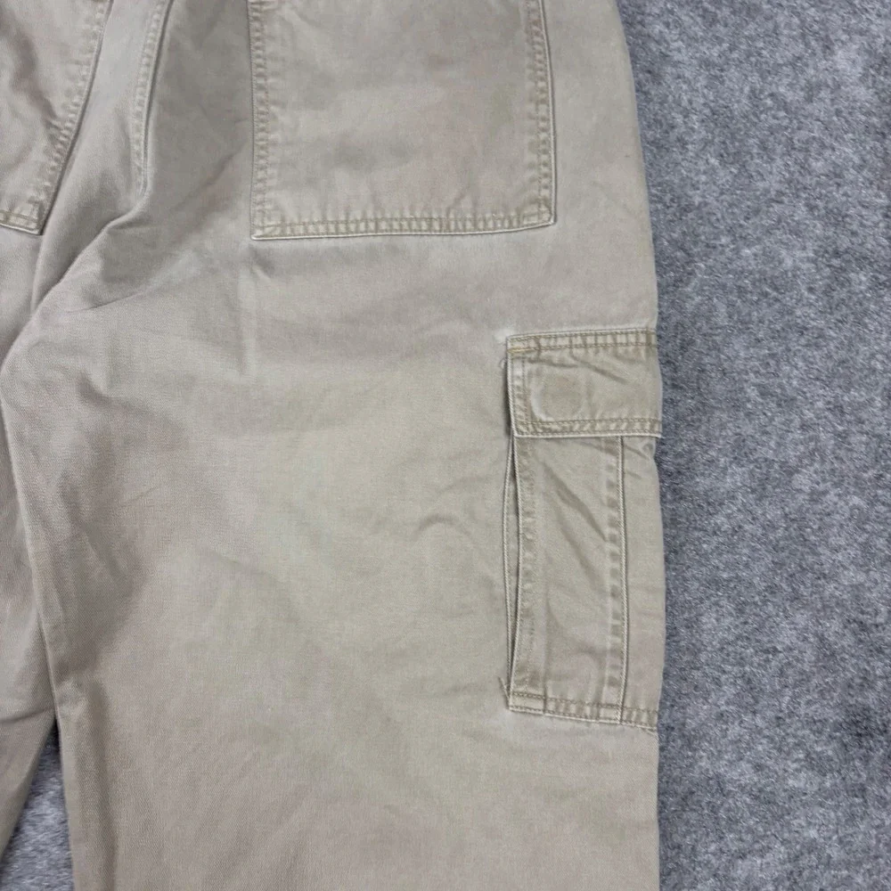 Wrangler Cargo Pants Mens 36x30 Tan Khaki Cowboy Utility Workwear Baggy Wide Leg